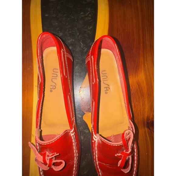 Women’s Unisa Red Vintage Flats Size 8.5b - Picture 2 of 5